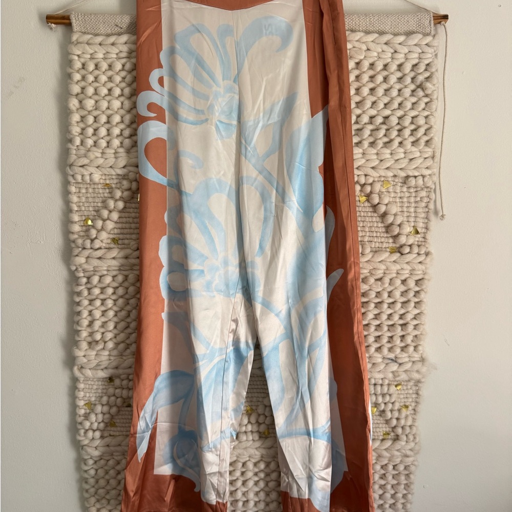 Lulumari Brown and Blue Floral trousers